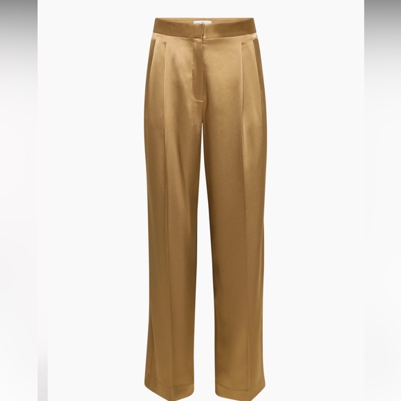 Aritzia- Babaton Pleated Satin Pants, size 2, dress up or down 🍸💕👌🏼 NWT - Picture 2 of 10